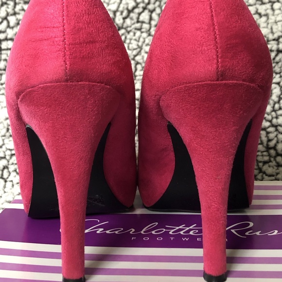 SOLD 🚫 Suede Pink High Heels - Picture 4 of 7